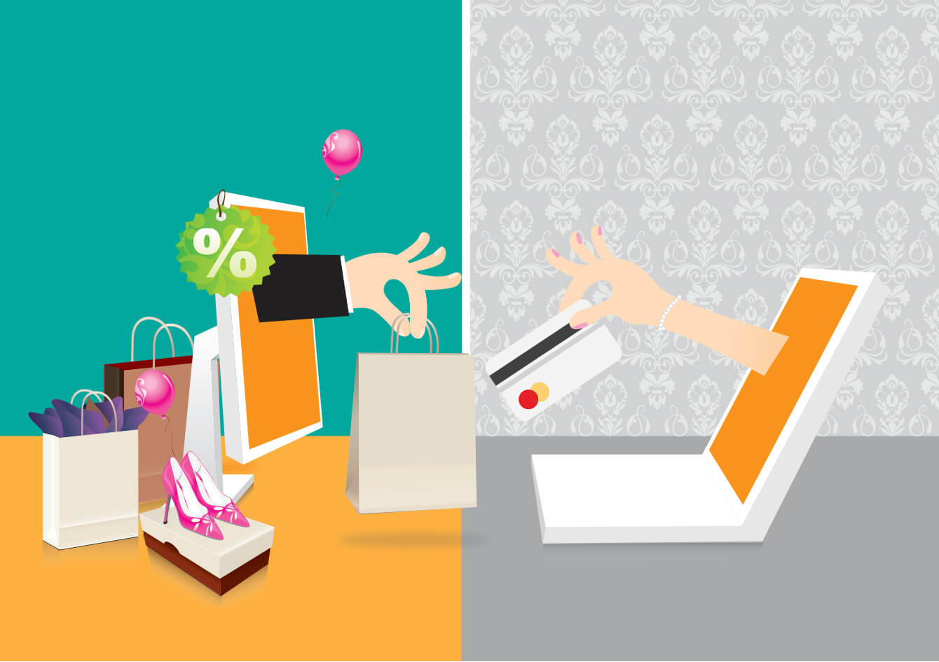 Online shoppen bij een webwinkel