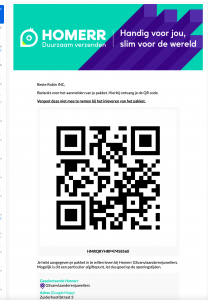 Voorbeeld qr-code Homerr retour via Shops United