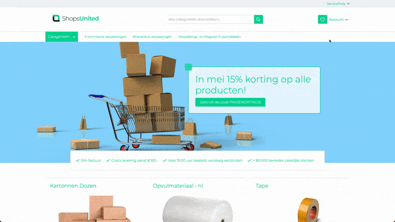 verpakkingen webshop