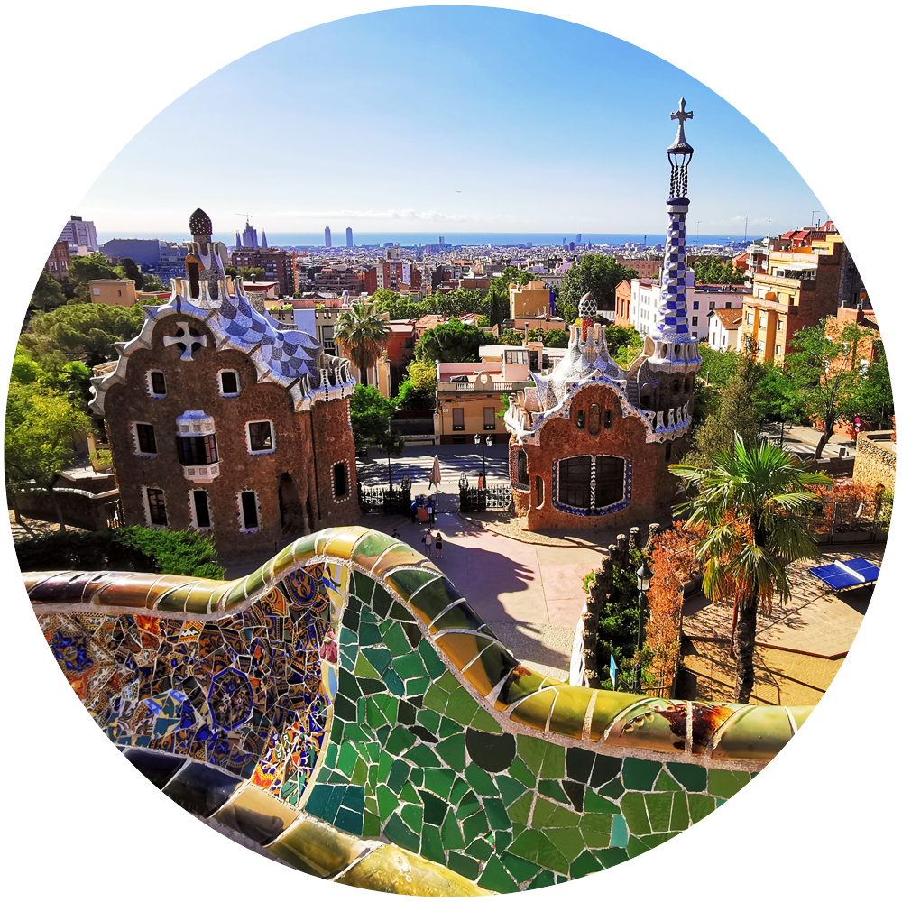pakket versturen spanje, barcelona parc guell